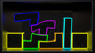 Softbody Tetris V38 Neon Style