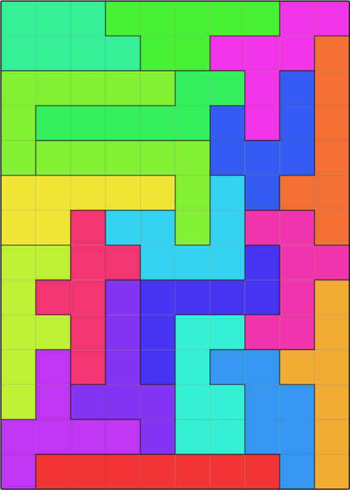 10 Random Heptomino Duplicate Puzzles