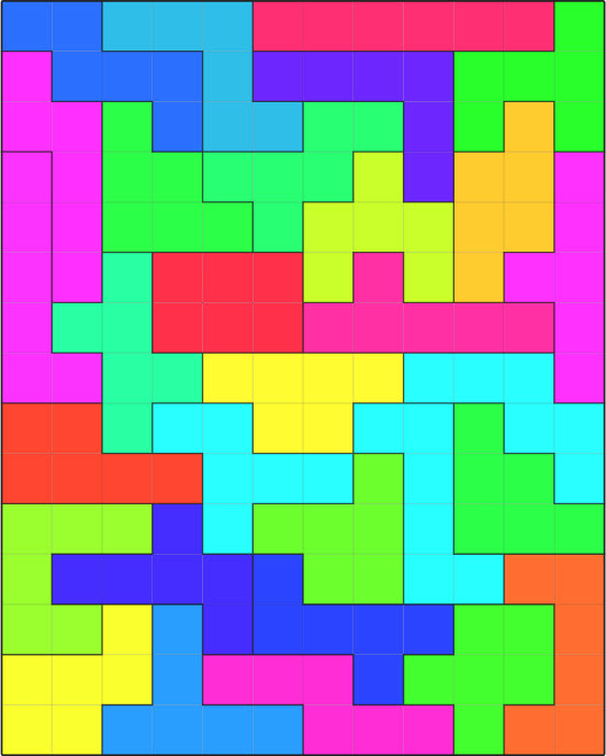 20 Printable Hexomino Duplicate Puzzles