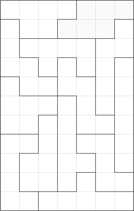 Black and White Hexomino Intruder Puzzle