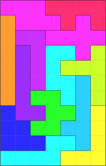 Extreme Hexomino Intruder Puzzle – Color Challenge